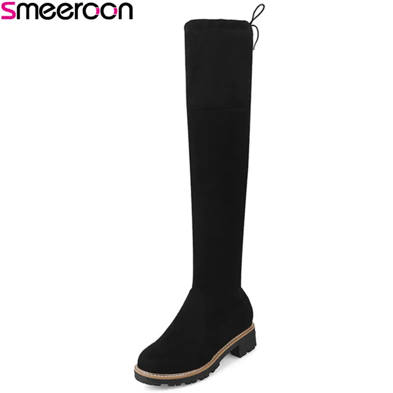 Smeeroon 2020 new arrival fashion autumn winter boots slip on over knee boots round toe women boots med heels wedding shoes
Smeeroon 2020 new arrival fashion autumn winter boots slip on over knee boots round toe women boots med heels wedding shoes