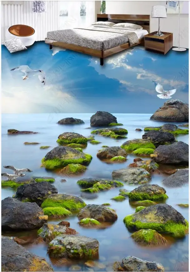 WDBH Custom photo 3d PVC flooring Self-adhesive floor Seaside sky seagull sea stones living room decor 3d wall murals wallpaper
WDBH Custom photo 3d PVC flooring Self-adhesive floor Seaside sky seagull sea stones living room decor 3d wall murals wallpaper