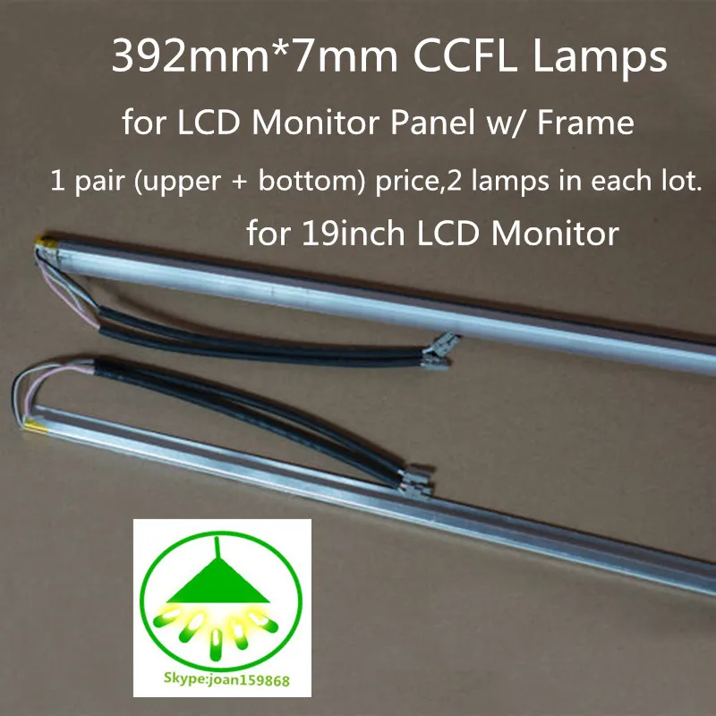 2Pcs 100% brand new and high quality Universal 19'' Wide 392mm*7mm CCFL Lamps for LCD Monitor Panel w/ Frame
2Pcs 100% brand new and high quality Universal 19'' Wide 392mm*7mm CCFL Lamps for LCD Monitor Panel w/ Frame