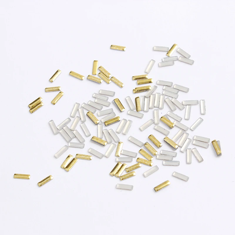 2x4mm/3x5mm/2x5mm Gold/Silver Rectangle Hot Fix Nail Art Rivet Punk Rock Style For DIY Nail Art Decoration
2x4mm/3x5mm/2x5mm Gold/Silver Rectangle Hot Fix Nail Art Rivet Punk Rock Style For DIY Nail Art Decoration