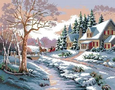 Needlework,DIY DMC Cross stitch,Set For Embroidery kit,Scenic, Snow landscape,cottage, house,cross-Stitch,Sewing Kit
Needlework,DIY DMC Cross stitch,Set For Embroidery kit,Scenic, Snow landscape,cottage, house,cross-Stitch,Sewing Kit