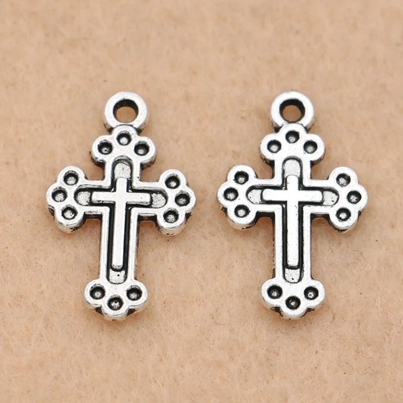 10pcs Antique Silver Plated Cross Jesus Charm Pendant Bracelet Necklace Jewelry DIY Making Accessories 20x12mm
10pcs Antique Silver Plated Cross Jesus Charm Pendant Bracelet Necklace Jewelry DIY Making Accessories 20x12mm