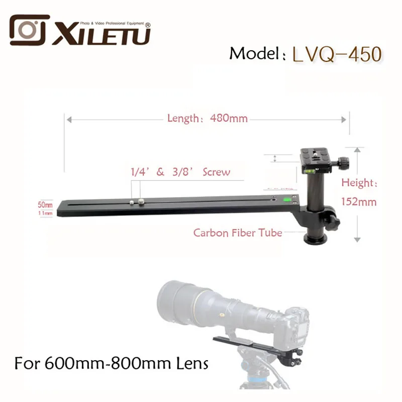Xiletu LVQ-450 Stable Telephoto Zoom Lens Bracket Tripod Monopods Quick Release Plate With Clamp Width 38mm Length 450mm
Xiletu LVQ-450 Stable Telephoto Zoom Lens Bracket Tripod Monopods Quick Release Plate With Clamp Width 38mm Length 450mm