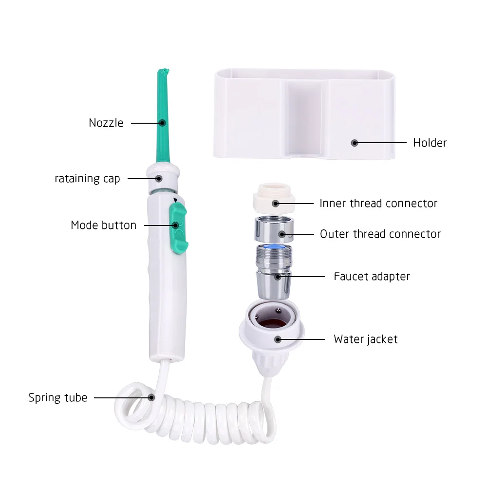 AZDENT 6 Nozzles Faucet Oral Irrigator Water Dental Jet FlosserDental Oral Irrigation Teeth Cleaning
AZDENT 6 Nozzles Faucet Oral Irrigator Water Dental Jet FlosserDental Oral Irrigation Teeth Cleaning