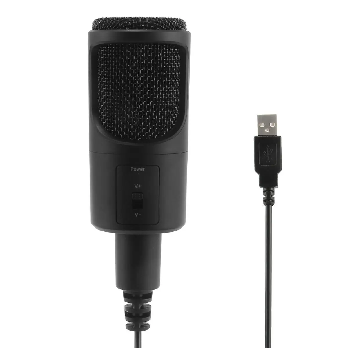 Портативный складной USB Студийный микрофон для звукозаписи Plug N play с