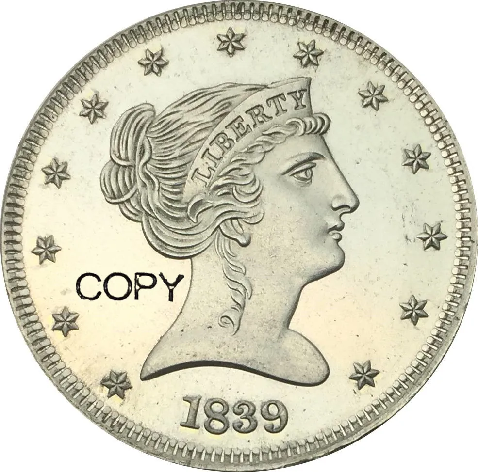 Соединенные Штаты 1839 P50C обратная головка половина доллара латунная Посеребренная копия монет
Соединенные Штаты 1839 P50C обратная головка половина доллара латунная Посеребренная копия монет