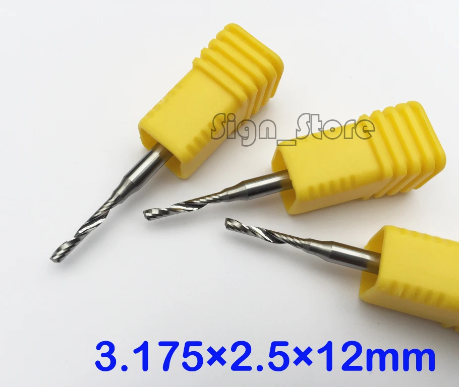 10pcs High Quality Carbide CNC Router Bits Single Flute Engraving Machine Cutting Tools 3.175mm x2.5x12mm
10pcs High Quality Carbide CNC Router Bits Single Flute Engraving Machine Cutting Tools 3.175mm x2.5x12mm