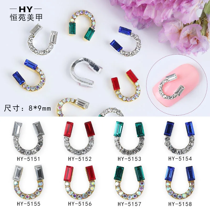 20pcs Nail Ornaments Rectangular Glass Drill Alloy Drill U-shaped Nail Set Phototherapy Rubber Jewelry Sticking Drill
20pcs Nail Ornaments Rectangular Glass Drill Alloy Drill U-shaped Nail Set Phototherapy Rubber Jewelry Sticking Drill