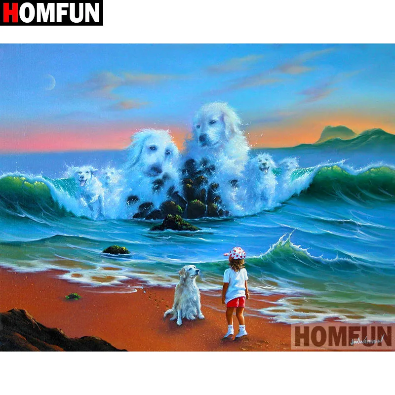 Алмазная 5D картина HOMFUN «Девочка, собака, море», вышивка крестиком из квадратных/круглых страз, домашний декор, подарок, A17262
Алмазная 5D картина HOMFUN «Девочка, собака, море», вышивка крестиком из квадратных/круглых страз, домашний декор, подарок, A17262