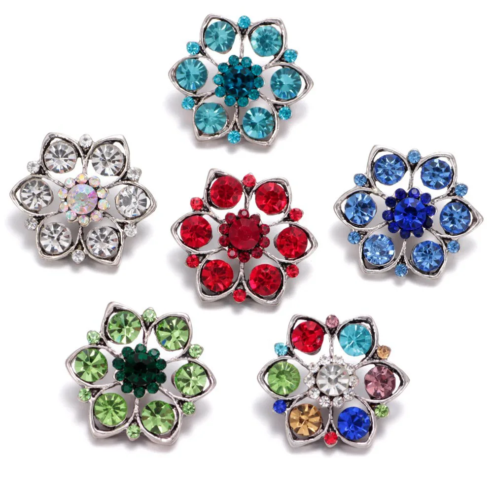 New Arrivals 6pcs/lot Rhinestone Flower Shape Metal Charms 18mm Snap Button For DIY Charms Bracelet 18mm Snaps Jewelry KZ0342
New Arrivals 6pcs/lot Rhinestone Flower Shape Metal Charms 18mm Snap Button For DIY Charms Bracelet 18mm Snaps Jewelry KZ0342