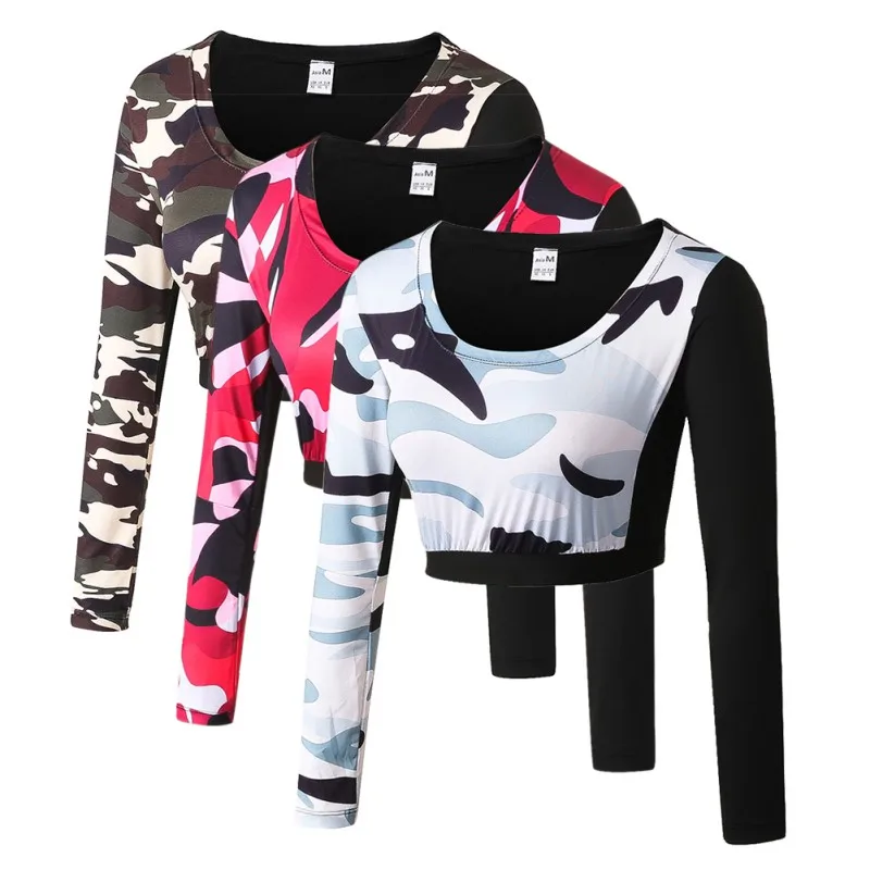 Sports Tops Women's Cycling Riding Exercises Wicking Sweat Exercises Quick-drying Elastic Camouflage Short Tops
Sports Tops Women's Cycling Riding Exercises Wicking Sweat Exercises Quick-drying Elastic Camouflage Short Tops