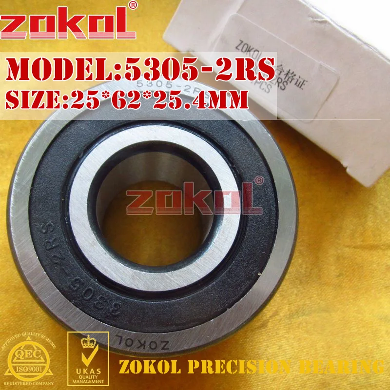 Подшипник ZOKOL 5305 2RS 3305 2RZ (3056305) осевой радиально-упорный шарикоподшипник 25*62*25,4 мм
Подшипник ZOKOL 5305 2RS 3305 2RZ (3056305) осевой радиально-упорный шарикоподшипник 25*62*25,4 мм