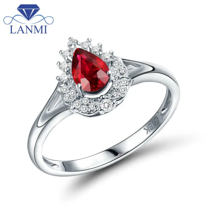 Lovely 18K White Gold Natural Ruby Ring Diamond for Girlfriend Anniversary Jewelry Gift WU291
Lovely 18K White Gold Natural Ruby Ring Diamond for Girlfriend Anniversary Jewelry Gift WU291