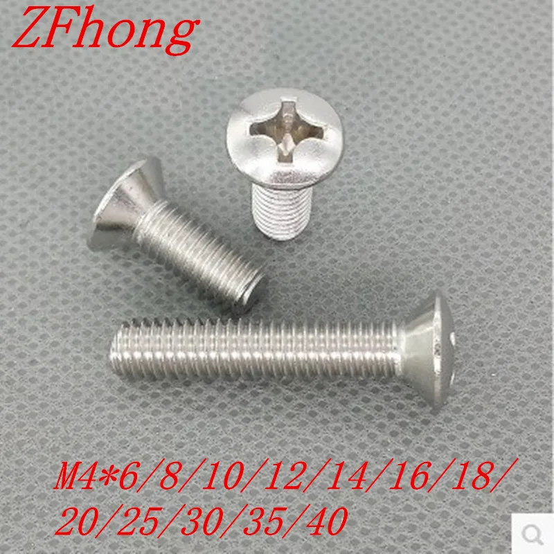 200PCS DIN966 M4*6/8/10/12/14/16/20/2/30/35/30 Cross Recessed Raised Countersunk Head Screw Stainless Steel 304
200PCS DIN966 M4*6/8/10/12/14/16/20/2/30/35/30 Cross Recessed Raised Countersunk Head Screw Stainless Steel 304