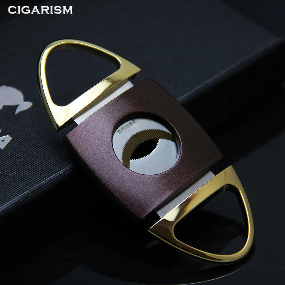 High-Grade COHIBA Golden Handle Stainless Steel Dual Saw Blades Cigar Cutter Gift Box
High-Grade COHIBA Golden Handle Stainless Steel Dual Saw Blades Cigar Cutter Gift Box