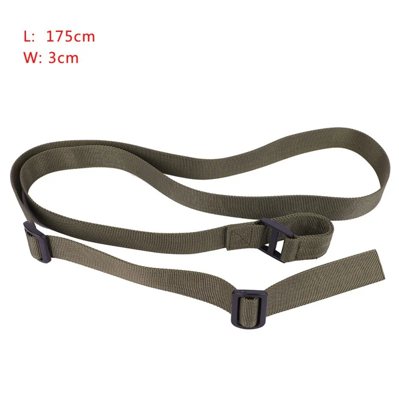 

MultiFunctional Adjustable Breathable Belt Buckled Clips Nylon Point Rifle Sling Tactical Straps With 2 hooks