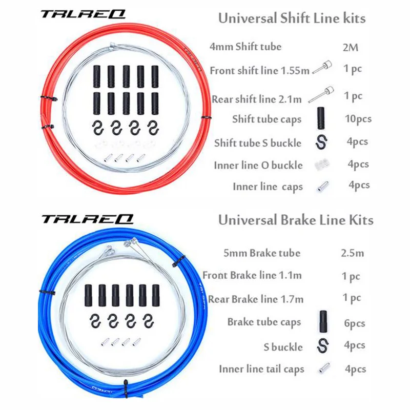 Brake Cable and Derailleur Cable kits 4mm Shift Gear Derailleur kits 5mm MTB Bike Brake Line Tube Kits Cycling Accessories
Brake Cable and Derailleur Cable kits 4mm Shift Gear Derailleur kits 5mm MTB Bike Brake Line Tube Kits Cycling Accessories