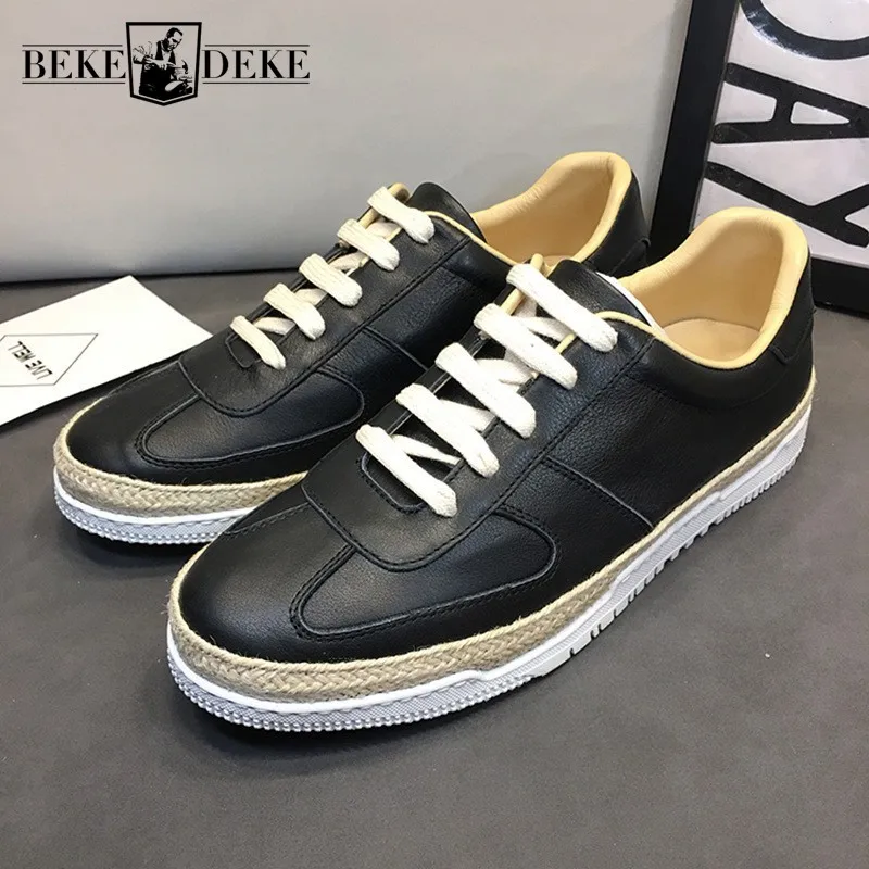 Genuine Leather Breathable Casual Shoes Men Luxury Brand White Flat Sneakers Lace Up Vintage Flats Mens Summer Footwear Loafers
Genuine Leather Breathable Casual Shoes Men Luxury Brand White Flat Sneakers Lace Up Vintage Flats Mens Summer Footwear Loafers