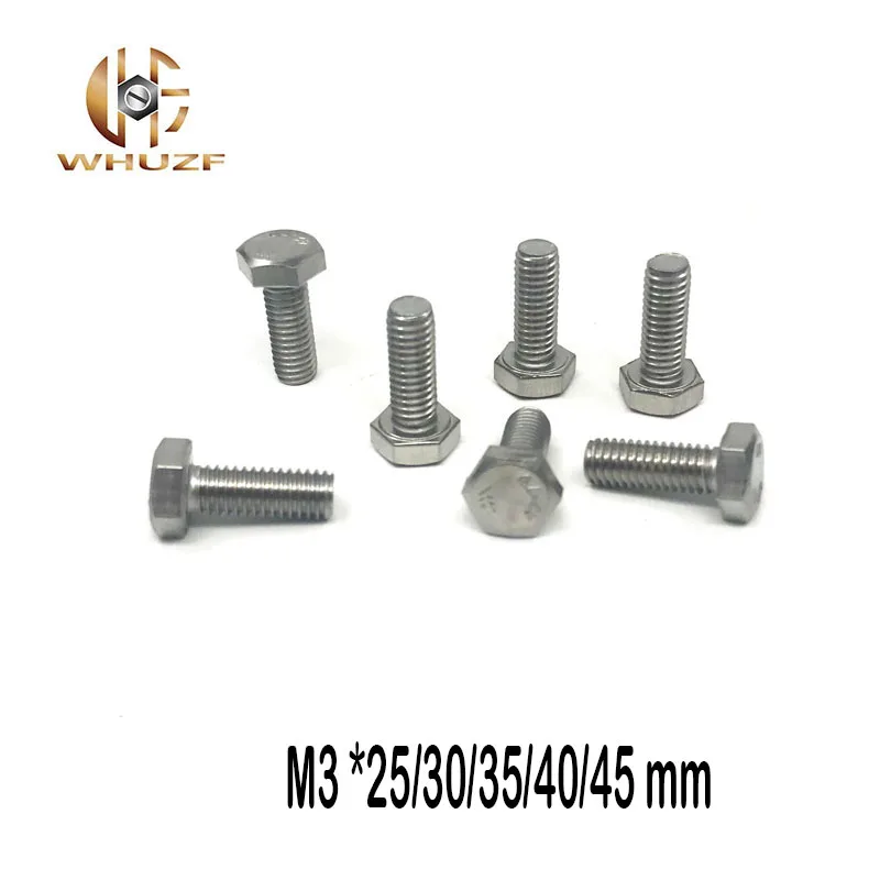 M3 * 25/30/35/40/45 мм DIN933 Стандартный шестигранный винт с полной резьбой 304 болты из нержавеющей стали
M3 * 25/30/35/40/45 мм DIN933 Стандартный шестигранный винт с полной резьбой 304 болты из нержавеющей стали