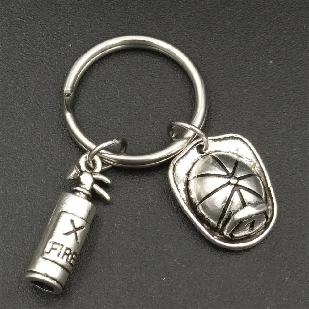 22mm Stainless Steel Firefighter Keyring DIY Fire Extinguisher and Helmet Charm Keychain Fireman Gift for Him or Her
22mm Stainless Steel Firefighter Keyring DIY Fire Extinguisher and Helmet Charm Keychain Fireman Gift for Him or Her