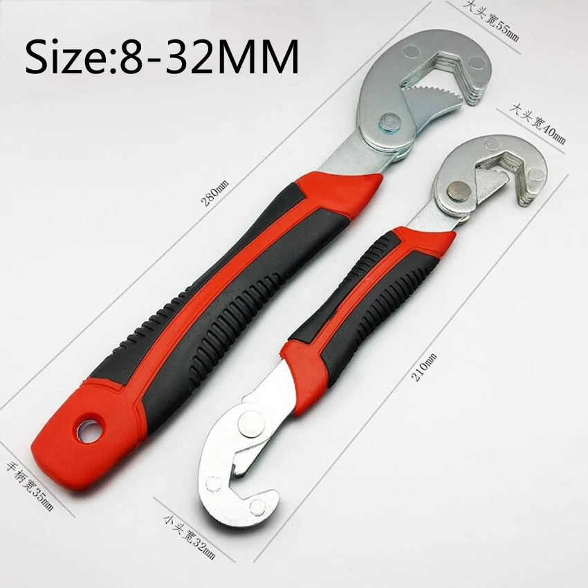 2PCS/set Universal Wrench 8-32mm Multi-function Quick Snap Grip Wrench Socket Head Adjustable Wrench Spanner For Nuts and Bolts
2PCS/set Universal Wrench 8-32mm Multi-function Quick Snap Grip Wrench Socket Head Adjustable Wrench Spanner For Nuts and Bolts