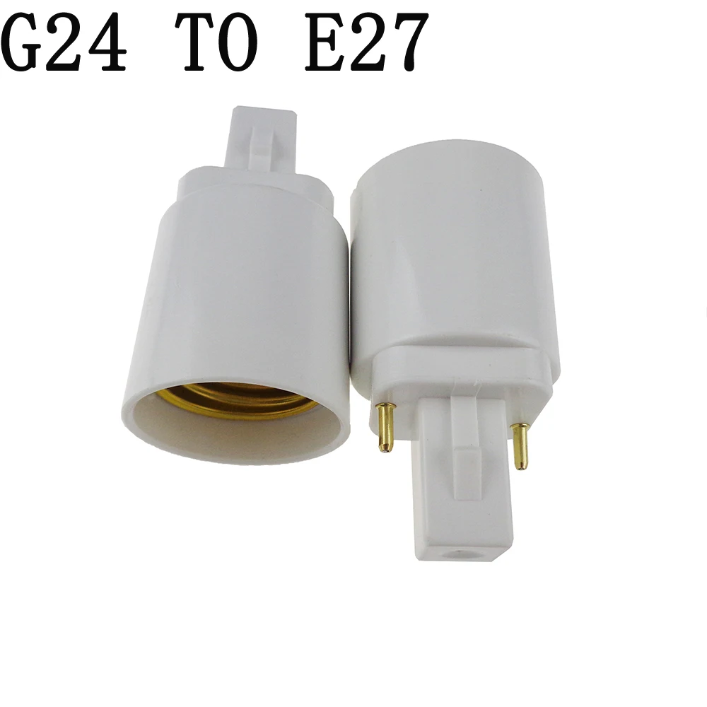 White Retardant PBTbombillas led g24 to e27 adapter converter e27 to g24 bulb holder adapter 2pin 85-220V 1PCS/LOT
White Retardant PBTbombillas led g24 to e27 adapter converter e27 to g24 bulb holder adapter 2pin 85-220V 1PCS/LOT