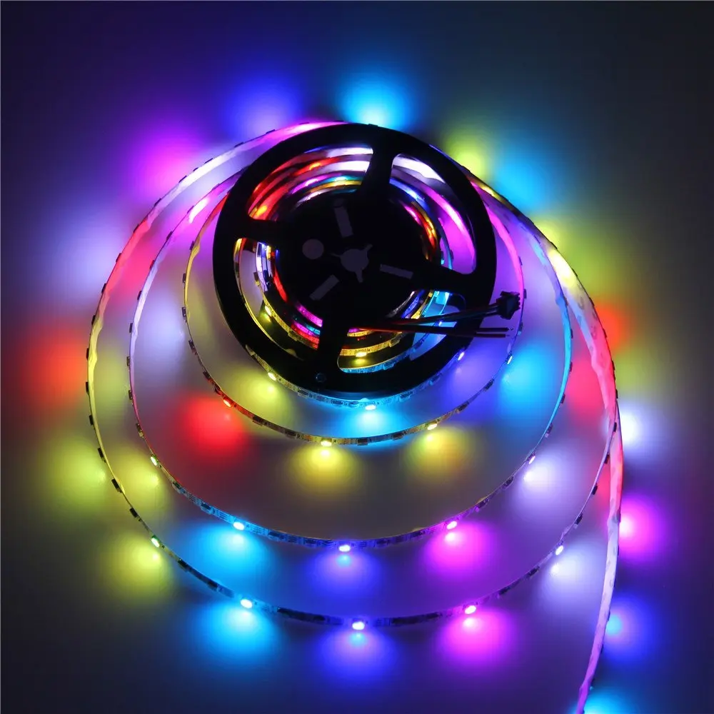 20 м 30 светодиодов/M WS2812B 2812 WS2812 5050 SMD RGB цифровой светодиодный мечта Цвет полосы