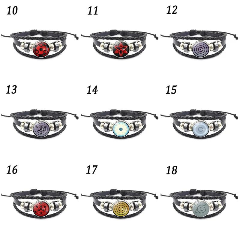 Anime Braided Leather Bracelet Sasuke Itachi Kakashi Cosplay Jewelry Uchiha Clan Rinnegan Sharingan Eye Bracelet Punk
Anime Braided Leather Bracelet Sasuke Itachi Kakashi Cosplay Jewelry Uchiha Clan Rinnegan Sharingan Eye Bracelet Punk