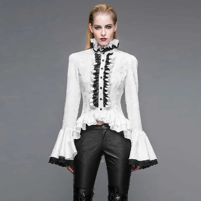 Corzzet Vintage Vicotrian White Brocade&Lace Long Puff Sleeve Halter Blouses Shirts Costume Cosplay Gothic Clothing
Corzzet Vintage Vicotrian White Brocade&Lace Long Puff Sleeve Halter Blouses Shirts Costume Cosplay Gothic Clothing