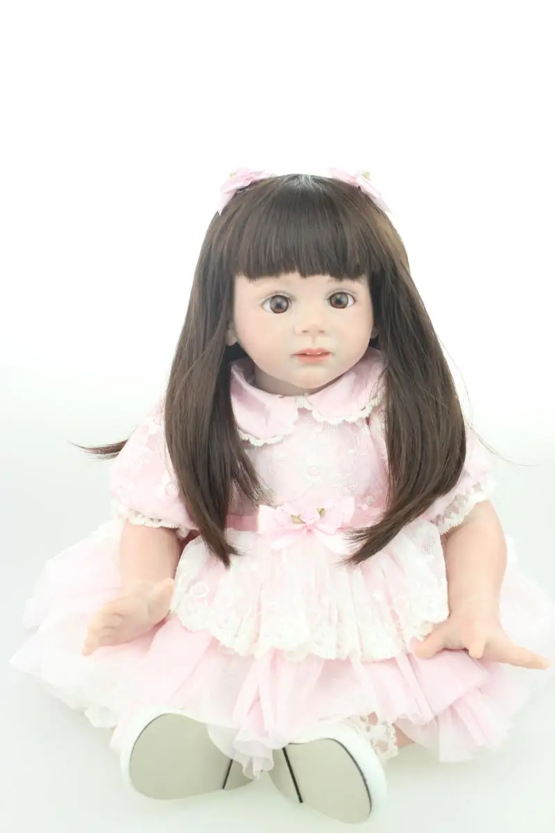 24''inch 60cm Hot Sale Bebe Reborn Toddler Baby Girl Dolls with Long Hair and Skirt Silicone Limbs and Cloth Body Dolls
24''inch 60cm Hot Sale Bebe Reborn Toddler Baby Girl Dolls with Long Hair and Skirt Silicone Limbs and Cloth Body Dolls
