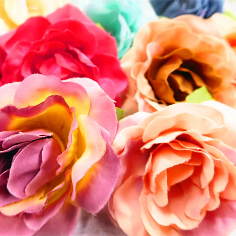 Искусственные мини розы 10 шт. (5 см/А) искусственные цветы украшение для дома и