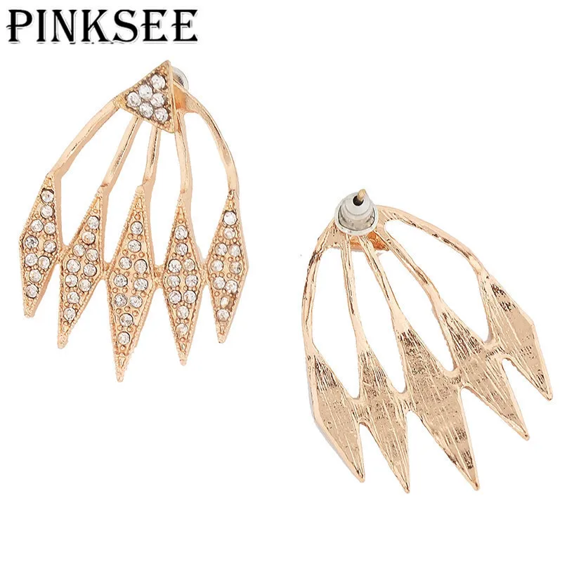 Женские серьги-гвоздики в форме когтя PINKSEE со стразами для женщин и девушек