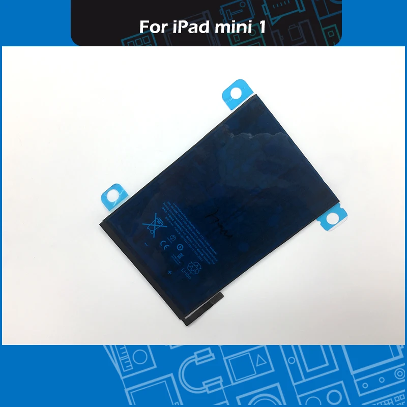 New Tablet Internal Li-ion Battery A1445 3.72V 16.5Wh 4440mAh 616-0688 for iPad Mini 1 A1432 A1454 A1455 Battery Replacement
New Tablet Internal Li-ion Battery A1445 3.72V 16.5Wh 4440mAh 616-0688 for iPad Mini 1 A1432 A1454 A1455 Battery Replacement