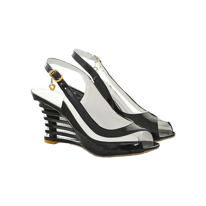 Dilalula High Wedge Heel Sandals Buckle Open Toe Transparent Shoes Women's Summer Shoes Patent PU Sexy Summer Brand New Shoes
Dilalula High Wedge Heel Sandals Buckle Open Toe Transparent Shoes Women's Summer Shoes Patent PU Sexy Summer Brand New Shoes