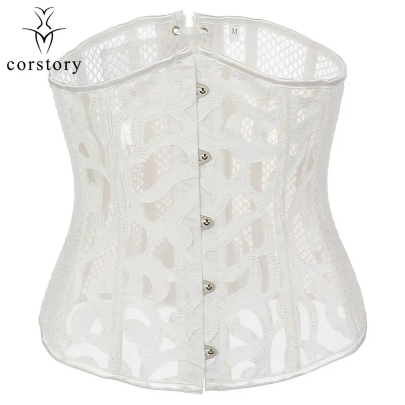 Corstory Sexy Black Lace Fishnet Underbust Corset Waist Control Slimming Shaper Body Gothic Corselet 
Corstory Sexy Black Lace Fishnet Underbust Corset Waist Control Slimming Shaper Body Gothic Corselet