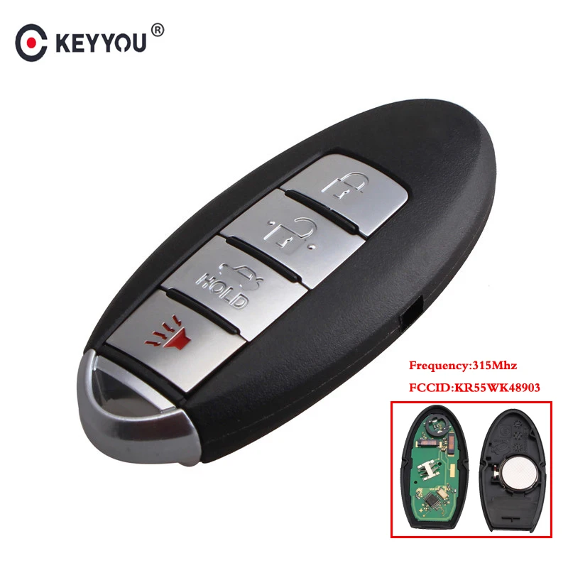 KEYYOU 4 кнопки умный пульт дистанционного управления ключ для NISSAN Altima Maxima