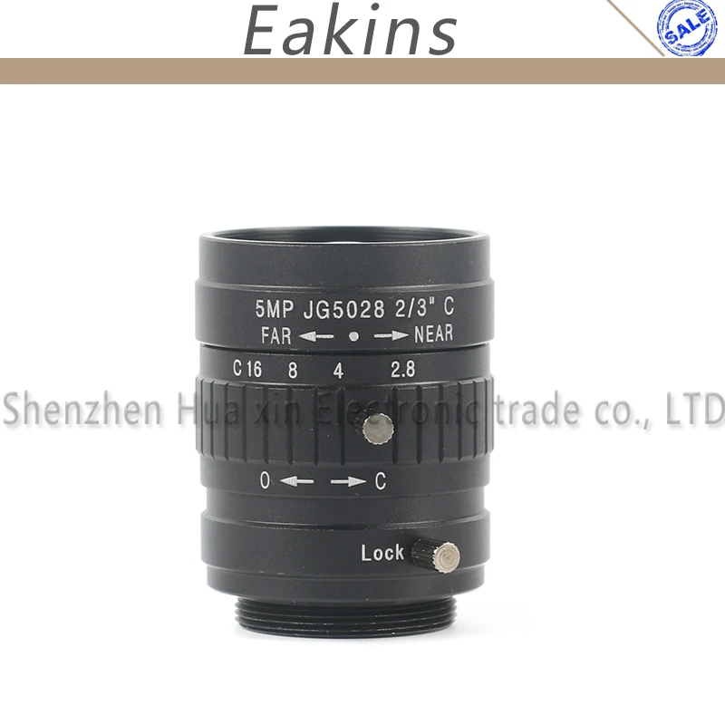 50 мм 2/3 "F2.8 HD 5.0MP C-Mount CCTV объектив камеры промышленный оптический с низким