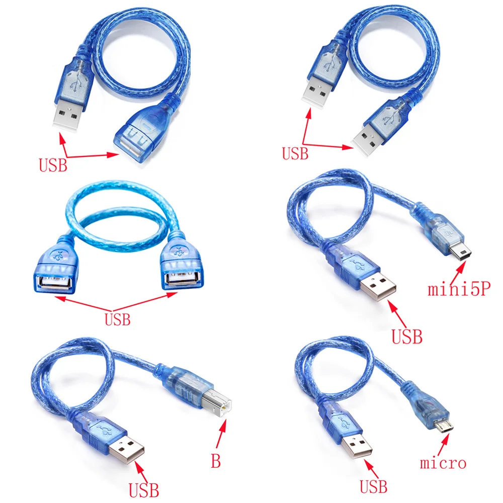 USB мужчина к флеш-накопитель с гнездовым мини 5P Micro B гнездовой кабель