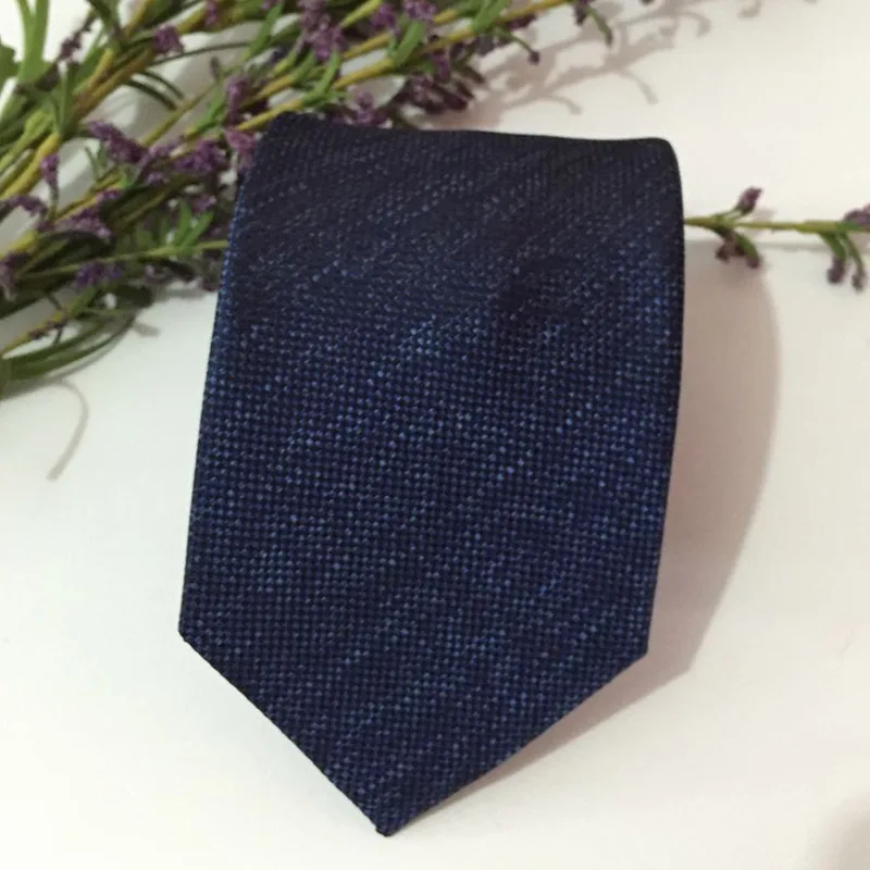 Мужской галстук в клетку голубой черный жаккардовый Шелковый свадебные костюмы
