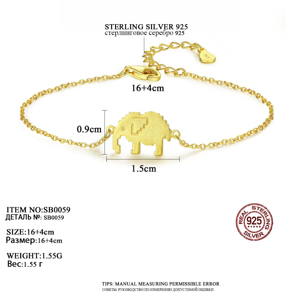 CZCITY Cute 925 Sterling Silver Elephant Bracelet Bangle for Women Brushed Style Adjustable Animal Link Charm Bracelets Jewelry
CZCITY Cute 925 Sterling Silver Elephant Bracelet Bangle for Women Brushed Style Adjustable Animal Link Charm Bracelets Jewelry
