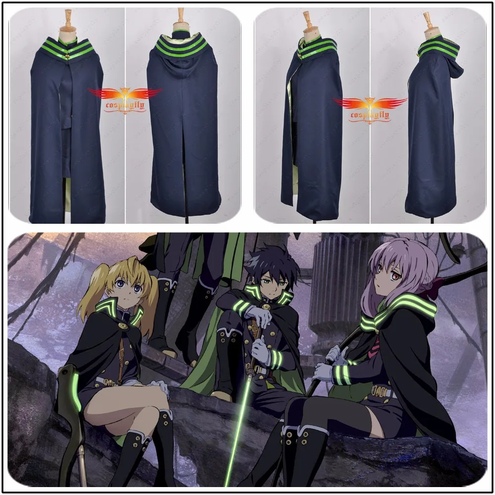 Модная накидка плащ только Серафим конца Shinoa Hiragi Mitsuba Sangu Yuichiro Hyakuya униформа на