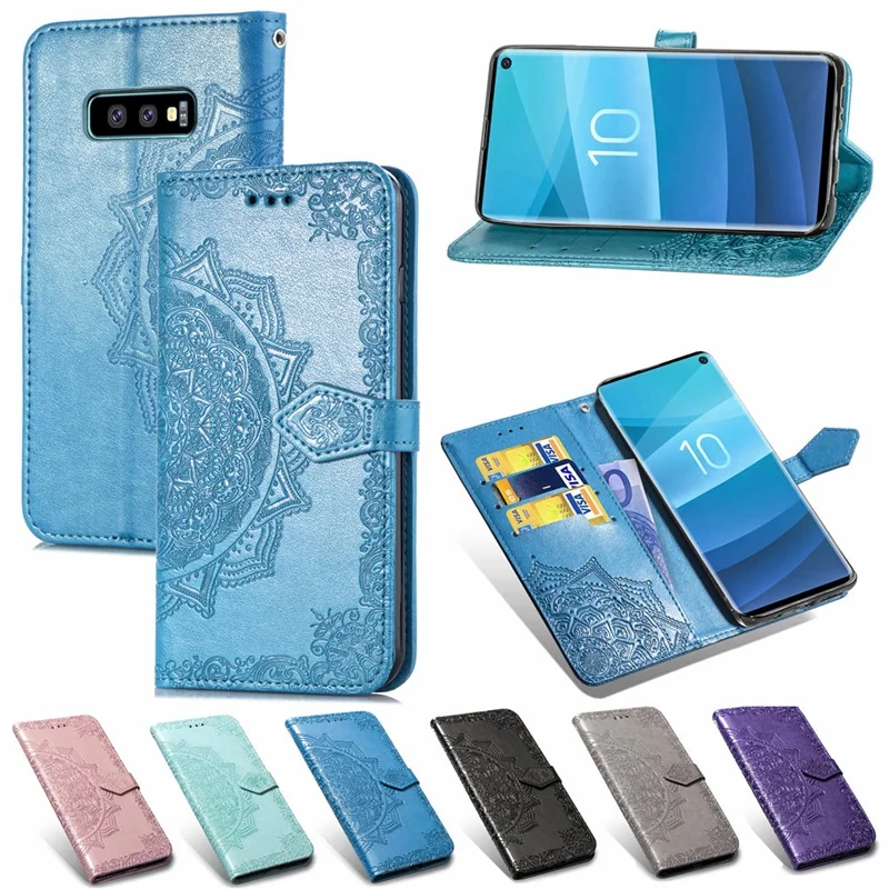 Чехол для Samsung Galaxy S10E чехол с откидной крышкой и тиснением защитный бампер