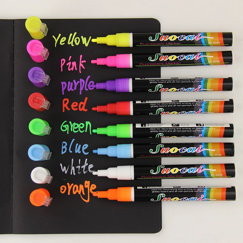 1 PC Liquid Chalk Marker Pens Erasable Multi Colored Highlighters LED Writing Board Glass Window Art 8 Colours Marker Pens
1 PC Liquid Chalk Marker Pens Erasable Multi Colored Highlighters LED Writing Board Glass Window Art 8 Colours Marker Pens