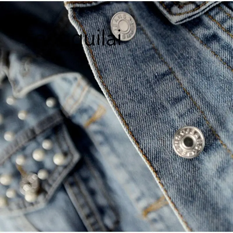 Plus Size Pearl Beading Short Denim Jackets 3Xl 5Xl Women White Wash Long Sleeve Vintage Casual Jean Jacket Bomber Denim Coat
Plus Size Pearl Beading Short Denim Jackets 3Xl 5Xl Women White Wash Long Sleeve Vintage Casual Jean Jacket Bomber Denim Coat