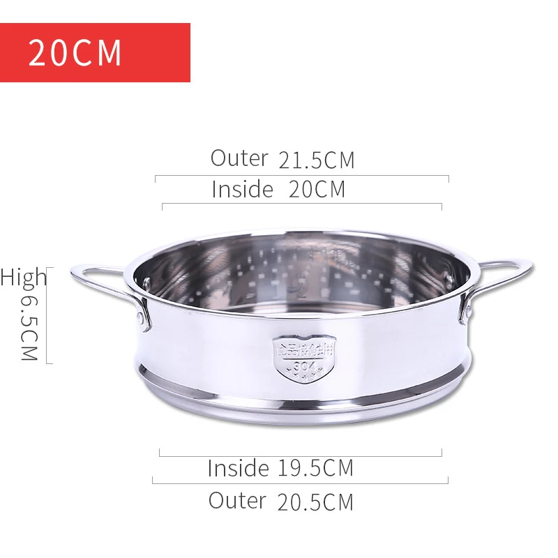 YIHAO 16CM 18CM 20CM High Quality Hot Sale 304 Stainless Steel Thickened Double Ear Steamer Steamer
YIHAO 16CM 18CM 20CM High Quality Hot Sale 304 Stainless Steel Thickened Double Ear Steamer Steamer