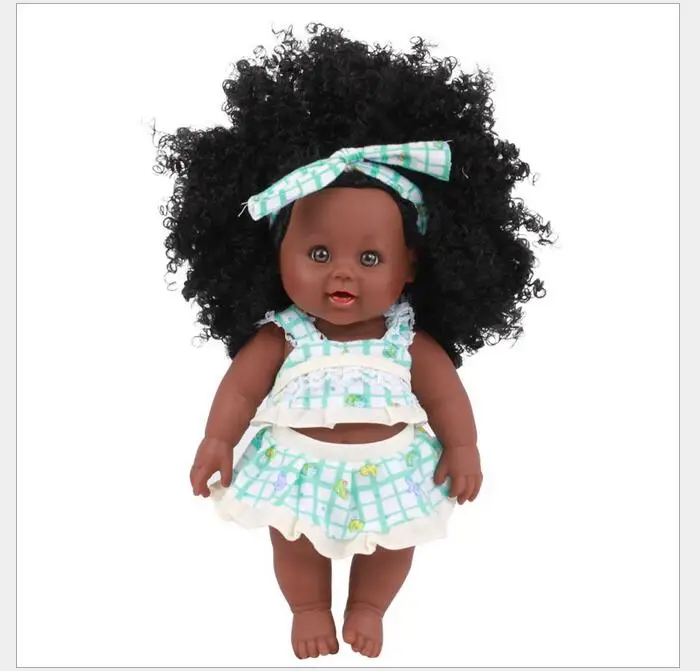 35cm Black African Newborn Reborn Doll Baby Simulation Soft Vinyl Children Cheap Toys Sleeping Accompany Calm Doll Gift
35cm Black African Newborn Reborn Doll Baby Simulation Soft Vinyl Children Cheap Toys Sleeping Accompany Calm Doll Gift