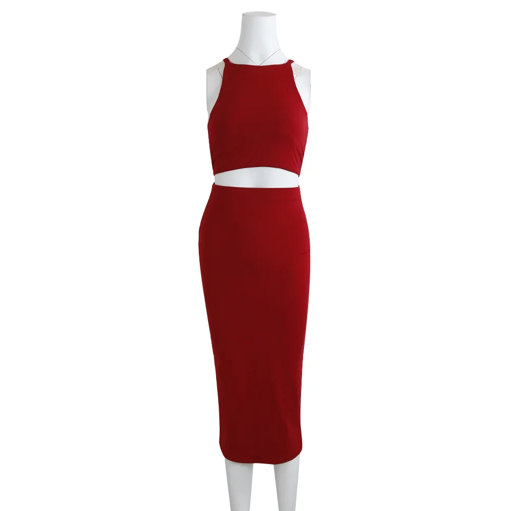 New Design 2019 Summer Sleeveless Solid Color Fashion Women Crop Tops Dresses Sets
New Design 2019 Summer Sleeveless Solid Color Fashion Women Crop Tops Dresses Sets