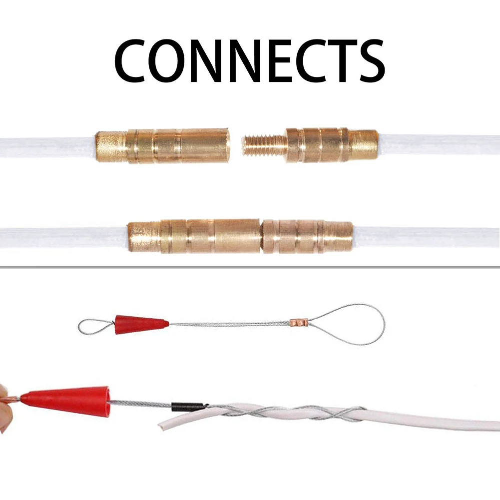 Wire Fiberglass Cable Running Rod Coaxial Connectable Fish Tape Pulling Hook Hole Kit LO88
Wire Fiberglass Cable Running Rod Coaxial Connectable Fish Tape Pulling Hook Hole Kit LO88