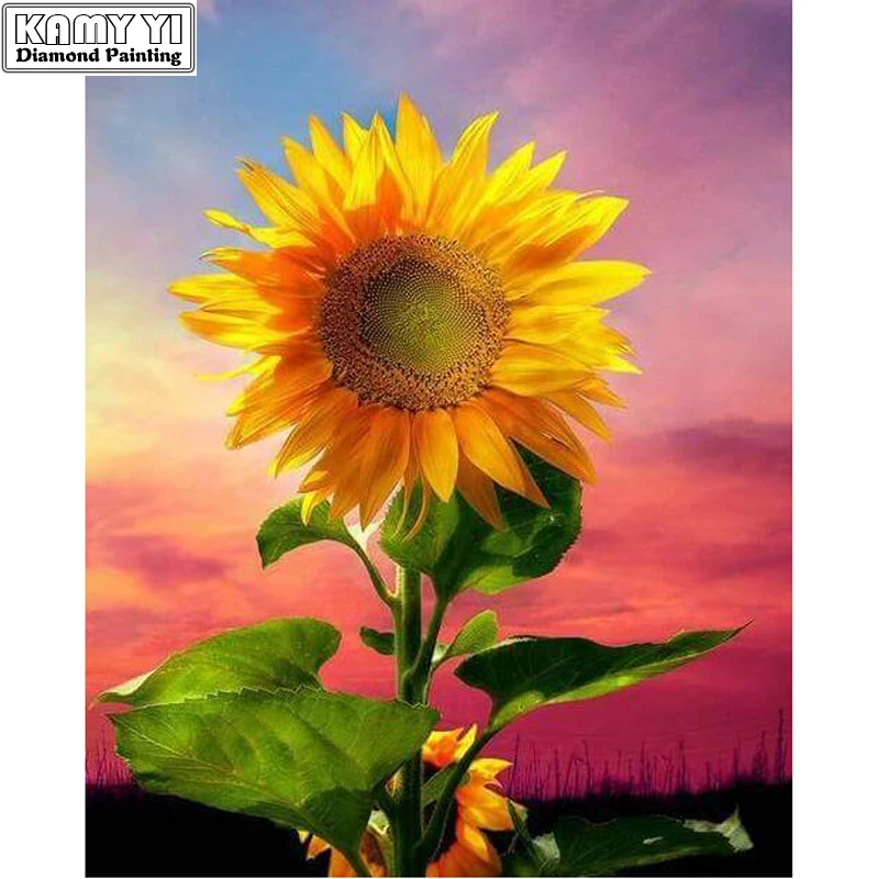 

5D Diy Diamond Painting Cross Stitch Sunflowers Full Round Diamond Embroidery Needlework Rhinestone Mosaic Crafts Diamant Gifts