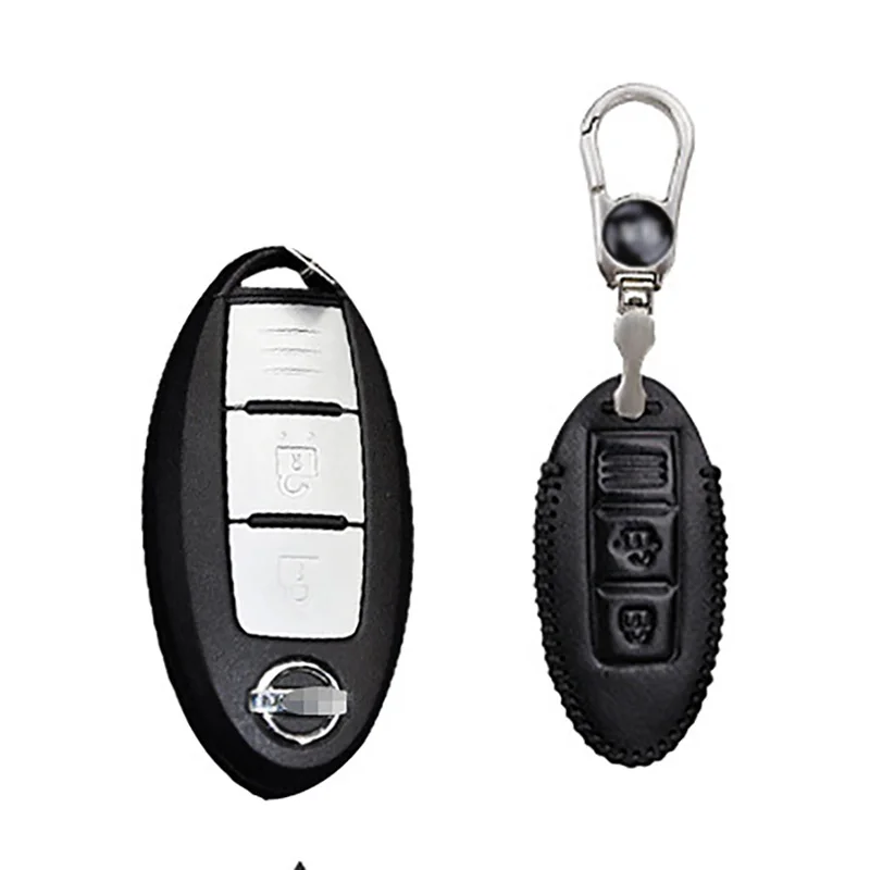2 Button Genuine PU Leather Remote Key Bag Case Fob Holder Chain For Nissan Series
2 Button Genuine PU Leather Remote Key Bag Case Fob Holder Chain For Nissan Series